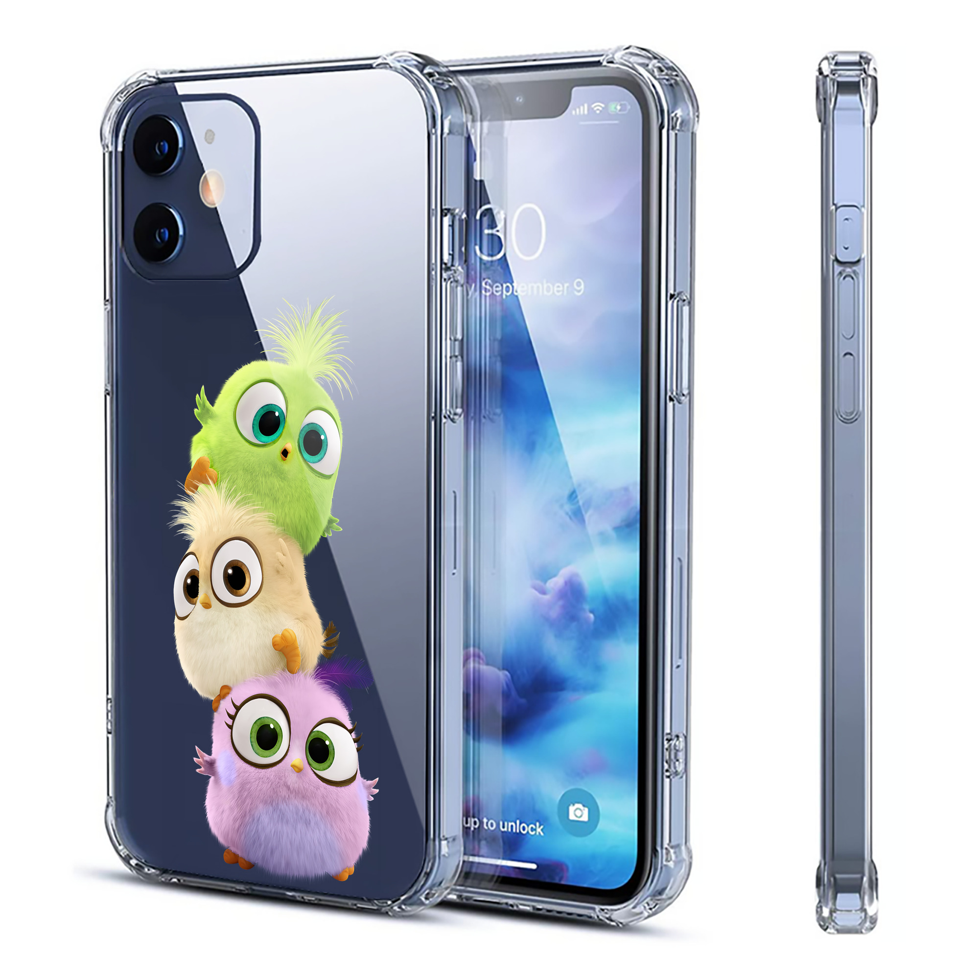 （画像用） Angry Birds アングリーバード 【iPhone 12シリーズ対応】透明スマホケース（クリアソフトケース）